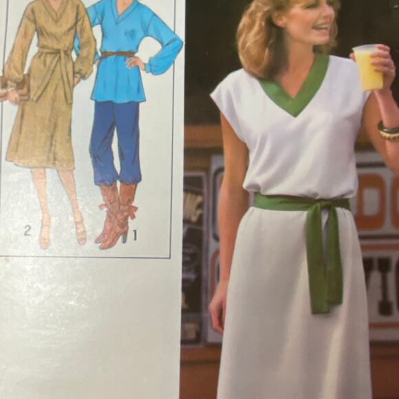 Simplicity 8570 Dress Top Belt Pattern Miss 8-12 Pullover Stretch Knit Tunic - Picture 1 of 6